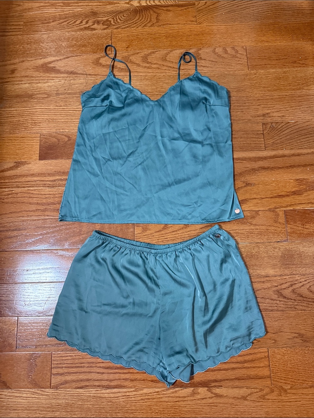Silky Teal Camisole & Short Sleep Set - Women Intimates